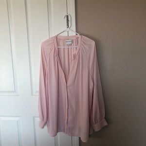 Long sleeve sheer blouse